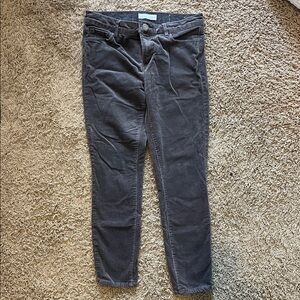 LOFT Charcoal Modern Skinny Corduroy 4P